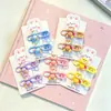 Pinzas de pelo coloridas de oso estilo coreano sin costuras que no dañan el cabello, lindas pinzas laterales de dibujos animados para niñas pequeñas, pinzas de cocodrilo coloridas, accesorios para el cabello