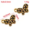 Colgante con Forma de Flor de Pez Mariposa de Acero Inoxidable, Goteo de Aceite Multicolor, Colgante para Collar Estilo DIY, Accesorios de Joyería