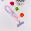 Pulsera corta de cuerda tejida Ins minimalista color block con doble hebilla, cordón para funda de teléfono universal, mochila versátil, pulsera de alta gama