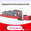 Máquina de esterilização por secagem por micro-ondas de produtos de feijão Liwei, túnel contínuo, máquina de desidratação de coalhada de feijão seca