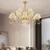 Lustre para sala de estar, lâmpada de cristal galvanizado em ferro forjado, estilo europeu moderno simples de alta qualidade, adequado para hotel, restaurante, saguão e iluminação principal de quarto