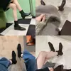 Botas quadradas slim de salto grosso para mulheres, estilo da Mãe Uva, 6cm de altura, novas botas femininas para outono e inverno 2026