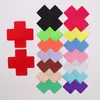 Patch de Silicone para Seios Transversal 16 Cores Seda e Cetim Anti-Amassado Descartável Patch Sexy para Seios Patch Cruzado para Seios Atacado