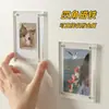 Porta-Retrato Magnético de Acrílico Transfronteiriço Ímã de Geladeira para Fotos Slot para Cartão de Exibição Porta-Retrato para Filme Polaroid