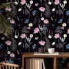 Pegatina de Pared Floral Romántica Autoadhesiva Papel Tapiz Resistente a la Humedad y al Moho Ecológico Lujo Ligero Decorativa para Pared de Dormitorio Armario Renovación