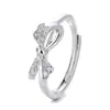 Anillo Ajustable de Diseño de Nicho de Lujo Ligero Anillo de Lazo de Gama Alta de Nicho Joyería para Mujer Venta al por Mayor Transfronteriza