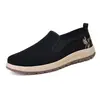 Zapatos de Tela del Viejo Pekín para Hombre con Suela de Tendón Zapatos de Trabajo Antideslizantes Zapatos de Tela Negros para Personas de Mediana Edad y Mayores Zapatos Transpirables con Suela Blanda