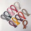 Serie Miu Simple Lanyard Tejido a Mano de PU para Teléfono Móvil Llavero de Cuerda Trenzada Colgante para Bolso Cuerda Trenzada con Núcleo de Cuero