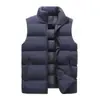 Chaleco de Invierno para Hombre con Cremallera, Chaleco sin Mangas, Chaqueta de Algodón, Cálido, Cuello Alto, Moderno, Ropa de Abrigo Chaleco Otoño/Invierno