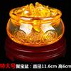 Tazón de Tesoro Dorado de la Suerte extragrande pequeño y mediano decoración Bolsa de yuanes dorada cristal vidrio ceremonia de apertura para Dios de la Riqueza decoración hogar