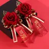 Set de Corsage de Boda para Novio y Novia 2025 Conjunto Completo de Bienvenida para Familiares, Padrinos de Boda, Damas de Honor Broche Corsage de Boda
