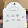 Novas Flores Coloridas de Resina Unhas Usáveis DIY Acessórios de Nail Art Feitos à Mão Estilo Doce para Adultos Capa de Celular Atacado