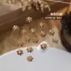 Nueva joyería de red para uñas de copo de nieve, popular en internet, accesorios de resina para uñas de base plana con doble flor de hielo blanca, venta al por mayor