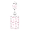 Porta-credencial retráctil en stock transfronterizo, clip de insignia ovalado de una cara, porta-tarjeta de identificación con lazo, cordón para identificación