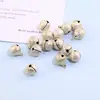 Campana de Cobre Escarchada de Colores Campana para Mascotas Arrugada Llavero Hecho a Mano DIY Colgante Decorativo Pequeño Accesorios
