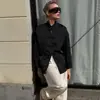 Camisa de Manga Larga con Botones y Cuello Alto Estilo Chino de Alta Gama con Elementos de Diseño Europeos y Americanos Nueva Primavera/Verano 2026