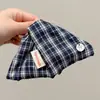 Presilha de Cabelo Triângulo Concha Tricotada Estilo Coreano Outono Inverno para Mulheres, Grampo Elegante para Coques na Parte de Trás da Cabeça, Presilha de Tubarão para Meio Preso, Acessório de Cabelo
