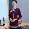 Roupa de Trabalho para Garçom de Restaurante Chinês Manga Longa Hotel Estrela Restaurante Sofisticado Recepção Roupas de Outono e Inverno Logo