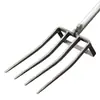 Herramienta de Excavación Artificial de Cuatro Dientes, Horquilla Agrícola de Acero, Herramienta para Remover la Tierra de Ajo, Herramienta de Acero de Alto Manganeso con Pedal para Remover la Tierra