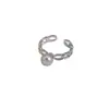 El Elegante Irradiado con Mucho Cáñamo Gris Perla de Agua Dulce Natural Anillo Abierto, Ajustable Ins, Simple y de Gama Alta