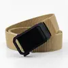 Cinturón de Lona para Hombre Hebilla Automática Casual Versátil Moda Cinturón Forrado Engrosado Nylon Traje de Trabajo Entrenamiento Militar Cinturón de Moda