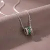 Colar da moda e popular com zircônia incrustada, com toque de alta qualidade, estilo nicho de luxo leve para mulheres, corrente de clavícula versátil e elegante, simples e que não desbota