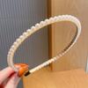 Coreia do Sul Elegante Elegante Headband Mulheres Alta Cranial Top Grampos de Cabelo Simples Internet Popular Bonito Outono e Inverno All-match Pérola Faixa de Cabelo Acessórios para o Cabelo