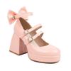 Zapatos de Mujer Lo Lolita Charol Punta Redonda Suela Gruesa Tacón Grueso Tacón Súper Alto Correa con Hebilla Zapatos Mary Jane de Tacón Alto para Mujer