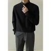 Nova camisa masculina estilo chinês, novo modelo de outono, roupas masculinas estilo maduro leve, versão coreana, corte slim, sem rugas, camisa de manga longa de seda gelada para negócios, moderna