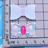 Pinza para el pelo de lazo de dos colores a cuadros transparente, cuerda para el pelo, pinza para zapatos, hebilla de zapato, accesorios acrílicos DIY