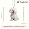 Adornos colgantes de acrílico transfronterizos con forma de perro blanco, accesorios para coche, decoración interior, colgante para coche.
