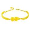 Nuevo Pulsera Valiente de Dinero con Baño de Oro Cuentas de Transferencia Valiente Cadena de Pulsera Valiente Ajustable Venta Directa