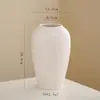 Jarrón de Cerámica Blanca, Estilo Minimalista Moderno, Versátil para Sala de Estar y Mesa de Comedor, Adecuado para Arreglos Florales, Plantas Hidropónicas y Decoraciones de Escritorio
