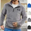 Popular Sudadera Suelta de Otoño e Invierno para Hombre de Amazon Talla Europea Manga Larga Cuello Alto Media Cremallera Ropa para Hombre