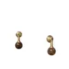 Novas Maçanetas de Madeira de Nogueira Estilo Chinês para Portas de Guarda-Roupa e Armários, Maçanetas Redondas Pequenas de Latão para Gavetas, Estilo Francês Bronze Antigo