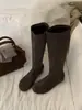 Botas de Caballero de Gamuza Estilo Coreano para Aumentar la Altura de Chicas Bajas para Mujer 2026 Tendencia Nuevo Estilo Botas Adelgazantes Estilo Coreano Botas Largas Botas de Mujer