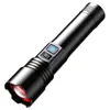 Linterna láser blanca súper brillante fluorescente colorida nueva zoom telescópico carga de alta potencia pantalla eléctrica linterna de luz fuerte