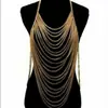 Collar de cadena de cuerpo de metal multicapa, joyería transfronteriza europea y americana WMS, dorado, plateado, negro gunmetal