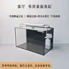 Tanque de Peces de Escritorio Haiyi Vidrio Ultra Blanco Cuadrado Tanque con Plantas Filtración Silenciosa Tanque Simple para Escritorio de Estudio Oficina Tanque de Arowana