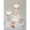 Accesorios de Modelo de Ropa Interior Hombres Mujeres Conjunto Sujetador Panties Molde Cuerpo Falso Medio Cuerpo Soporte de Exhibición en Ventana Cuerpo Completo