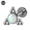 Titanio G23 Ópalo dientes internos labio uña ARC triángulo flor multi-estilo pedrería anillo labial rosca interna cartílago de la oreja aretes