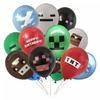 Novos Banners de Bandeirinhas de Aniversário Temáticos de Minecraft, Utensílios de Mesa, Decorações, Pratos Pixel War, Guardanapos, Toalhas de Mesa