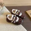 Zapatos Birkenstock Peludos de Punta Redonda sin Cordones Estilo Retro para Mujer 2026 Otoño/Invierno Nuevo Estilo Estilo Bosque Suela Gruesa Forro de Felpa Zapatos de Algodón Cálidos