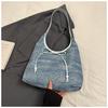 Bolso de Hombro Vaquero Vagabundo Europeo y Americano para Mujer 2025 Nuevo Estilo Coreano Moda Trendy Gran Capacidad Bolso Tote de Hombro Único para Mujer