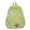 Mochila Versátil com Estampa de Estrelas, Bolsa Escolar Grande para Estudantes, Bolsa Casual Leve para Alunos do Ensino Fundamental e Médio, Universitários, Redutora de Peso e Protetora da Coluna