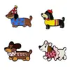 2026 Broche de Metal de Dachshund Desenho Animado Fofo Insígnia de Personalidade Criativa Acessório Adorável para Pet Broche de Moda Joia