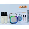Micrófono Integrado de Audio K-song Bluetooth K12 con Luz Altavoz KTV para Exteriores Niños Hogar Traje Bajo Precio Volumen Alto