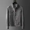 Jaquetas de Primavera e Outono para Homens 2023 Novo Estilo Fresco Tendência Marca High-End Moda Casual Masculina Jaqueta Masculina de Camurça