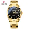 Relógio de Casal Chenxi Fashion com Calendário Duplo e Pulseira de Aço com Diamante, Transmissão ao Vivo do Fabricante, Relógios de Casal Quartz Masculino e Feminino Transfronteiriços