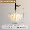 Candelabro de sala de estar estilo francés-italiano, lámpara de cristal minimalista post-moderna de color crema para dormitorio principal, lámpara de cristal de lujo ligero para comedor